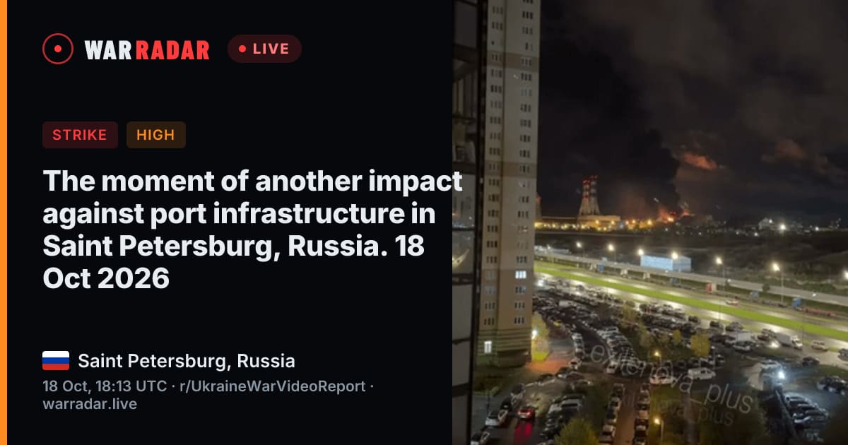 The moment of another impact against port infrastructure in Saint ...