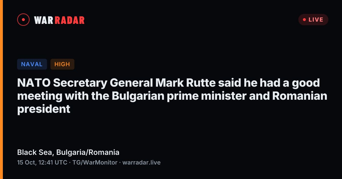 NATO Secretary General Mark Rutte said he had a good meeting with the ...