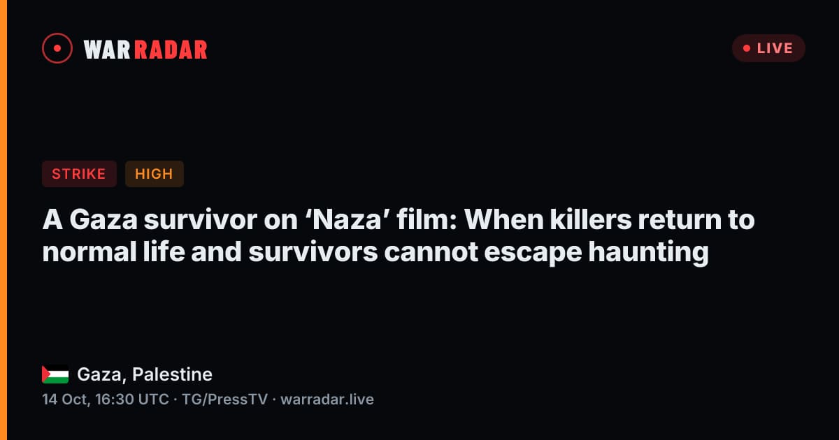 A Gaza survivor on ‘Naza’ film: When killers return to normal life and ...