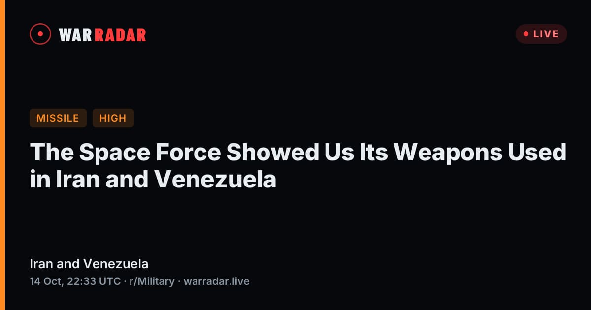 The Space Force Showed Us Its Weapons Used in Iran and Venezuela | WarRadar