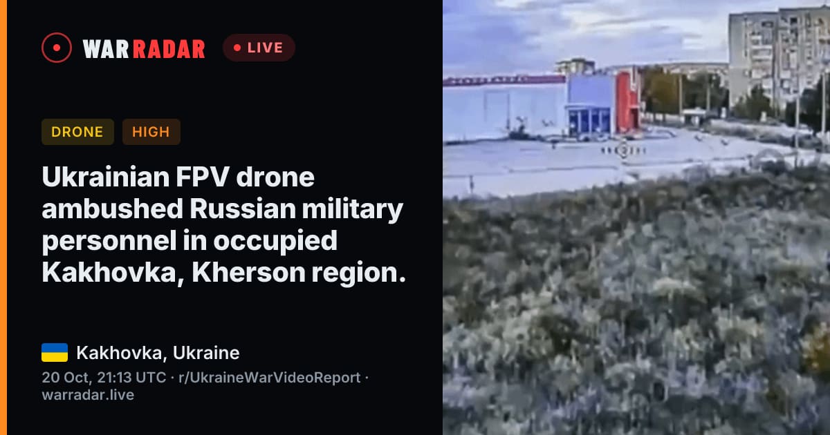 Ukrainian FPV drone ambushed Russian military personnel in occupied ...