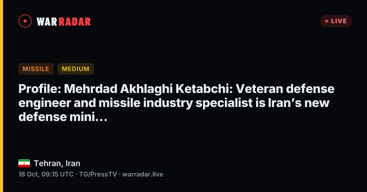 Profile: Mehrdad Akhlaghi Ketabchi: Veteran defense engineer and ...