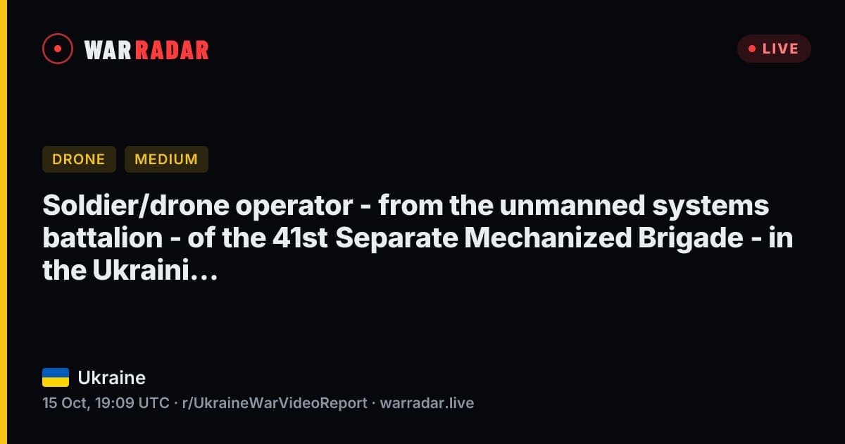 Soldier/drone operator - from the unmanned systems battalion - of the ...